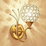 Modern LED Crystal Wall Light Wall Mounted Pendant Lamp E27 Socket Elegant Crystals Wall Sconce Decorative Bedroom Aisle Stairs