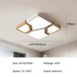 2026 Modern Nordic Style LED Chandelier Living Room Bedroom Kitchen Children Room Study Lamp Wood Geometric Design Ceiling Li