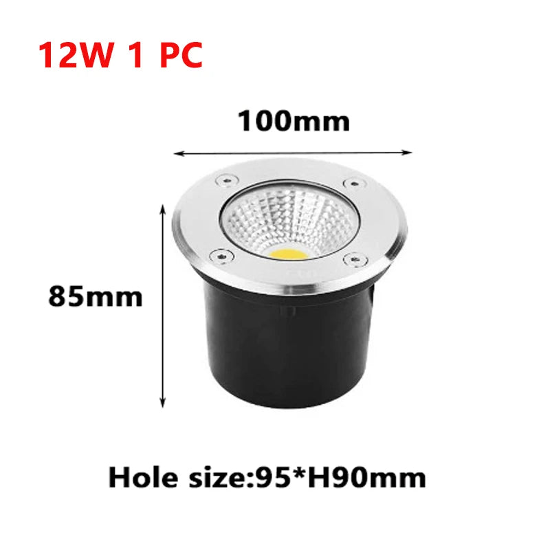 IP67 Outdoor Waterproof Led Light Garden Underground 5W 10W 15W Buried Garden Path Spot Recessed Underground Lamps Warm White