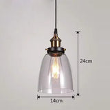 American Retro Industrial Loft Chandelier Bar Counter Restaurant Bar Pendant Lamp Creative Home Simple Glass Hanging Lights