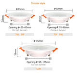 10Pcs LED Downlights 7W 9W Spot Lights 5W 12W 3W AC220V 110V COB Chip Recessed Ceiling Lamps For Home Illumination