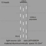 Long Chandelier Staircase Lamp Designer Modern Living Room Chandelier Nordic Indoor Villa Hall Long Line Penthouse Pendant Lamp