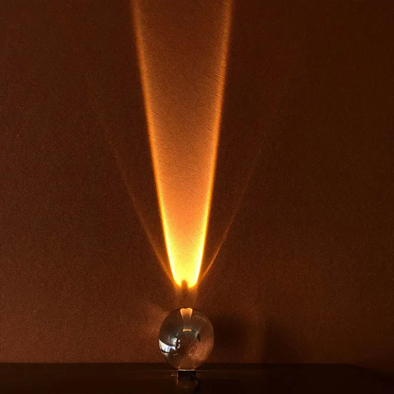 Italian Designer "Eye of the Sky" Table Lamp - Crystal LED Projector Light