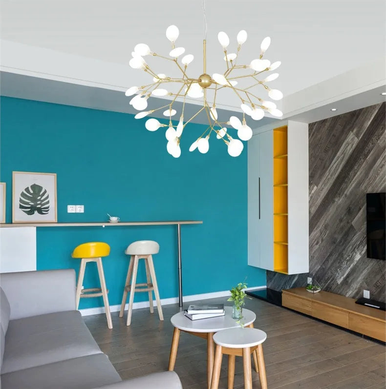 Nordic Pendant Lights Firefly Ceiling Light Chandelier Designer Pendente Led Lights Living Room Dining Kitchen Decor Hanglamp