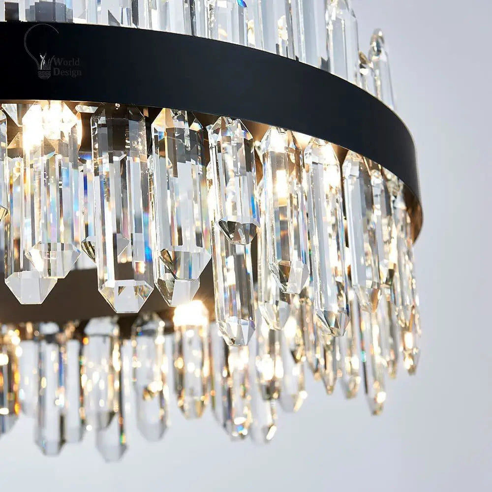 Dimmable Gold Rectangle Crystal Chandelier for Dining Living Room Modern Ceiling Light for Kitchen Island K9 Crystal Lights