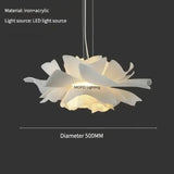 Nordic Lamps Modern Acrylic Flower Chandelier Multi-layer LED Pendant Lamp Dining Room Bedroom Creative Indoor Lighting Fixture