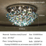 Luxury Crystal Chandelier Lights Ceiling Pendant Lamp Hanging Indoor Home Lamps Ceilings Dining Room Chandeliers for Living Room