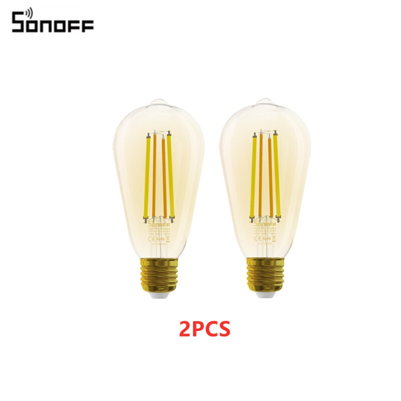 SONOFF B02-F A60/ST64 Smart WiFi LED Bulb E27 Dual-Color Dimmable Light Voice Remote Control With Ewelink APP Alexa Google Home