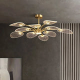 Nordic Gold Lotus Ceiling Light - Luxury Acrylic Hanging Lamp for Dining Room
