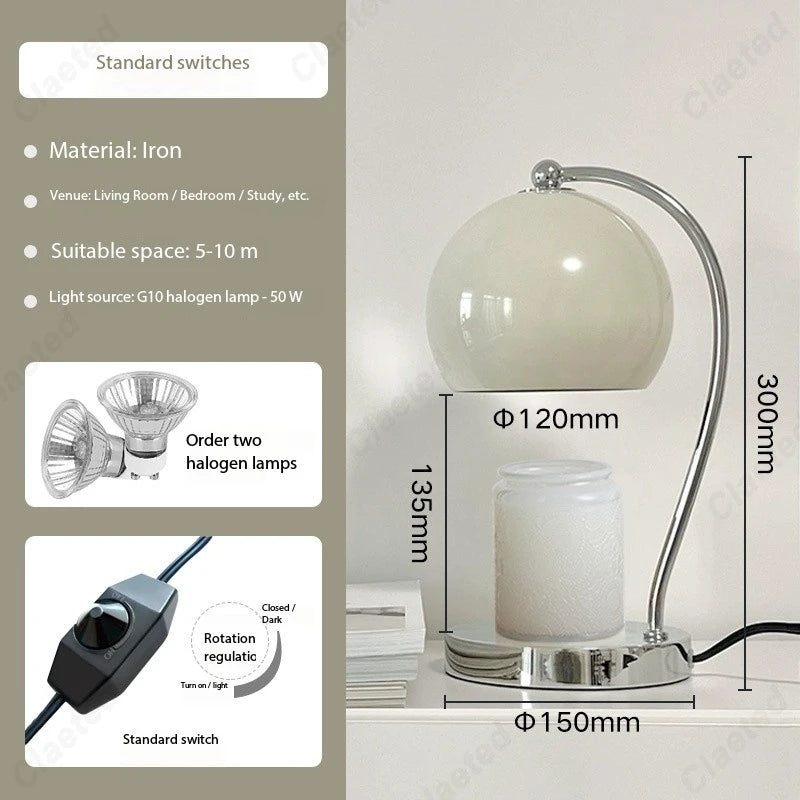 European Wax Melting Lamp & Reed Diffuser - Romantic LED Bedside Nightlight