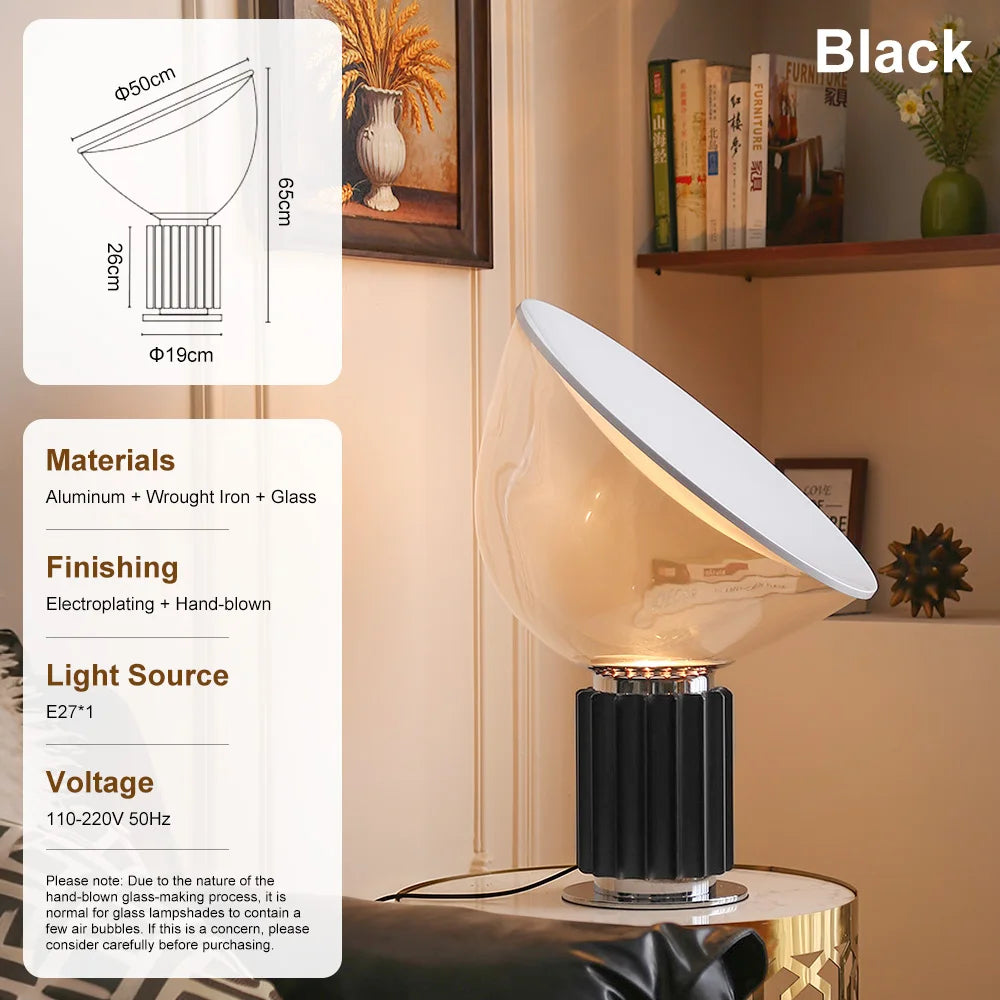 Italian Taccia LED Table Lamps for Bedroom Office Adjustable Modern Floor Lamps Living Room Decoration Indoor Lighting Fixture