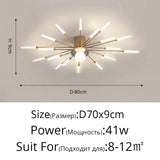 2025 New Creative fireworks Modern led Chandelier For Studyroom Bedroom Kitchen hall Lighting Decor Indoor Lamp Warm Home Lustre