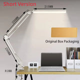 LED Desk Lamp with Clamp 10W Swing Arm Desk Lamp Eye-Caring Dimmable Desk Light with 10 Brightness Level, 3 Lighting Modes