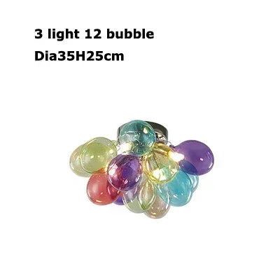 Modern Colorful Glass Ball Chandeliers For Living Bedroom Pendant Lamp Lustres Para Sala De Jantar Hanging