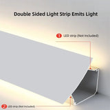 0.5/1M Ceiling Led Aluminum Profile Surface Mount Wall Top Corner Decor Double Eyelid Gypsum Lamp Suspended Glowing Linear Light