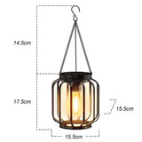 Solar LED Garden Lantern - Retro Iron Art Waterproof Outdoor Path Light