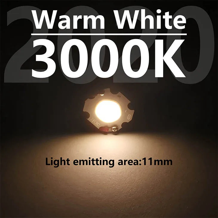 15pcs a lot 3W 5W 7W 10W LED Source Chip High Power LED COB Side 11mm Light Bulb Lamp Spotlight Downlight Lamp Warm Nature White
