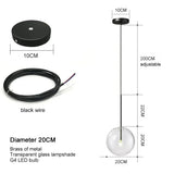 Nordic Modern Chandelier Pendant Lights Fixture Glass Ball Lampshade Bedroom Dining Room Hanging Lamp Restaurant Decors Luster's