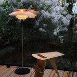 Nordic Floor Lamp Metal and Glass Lampshade Stand Light with Replacement E27 Bulb