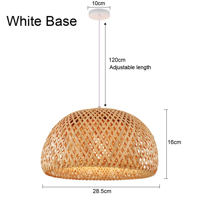 Bamboo Pendant Lamp Hand Knitted Chinese Style Weaving Hanging Lamps 18/19/30cm Restaurant Home Decor Lighting Fixtures
