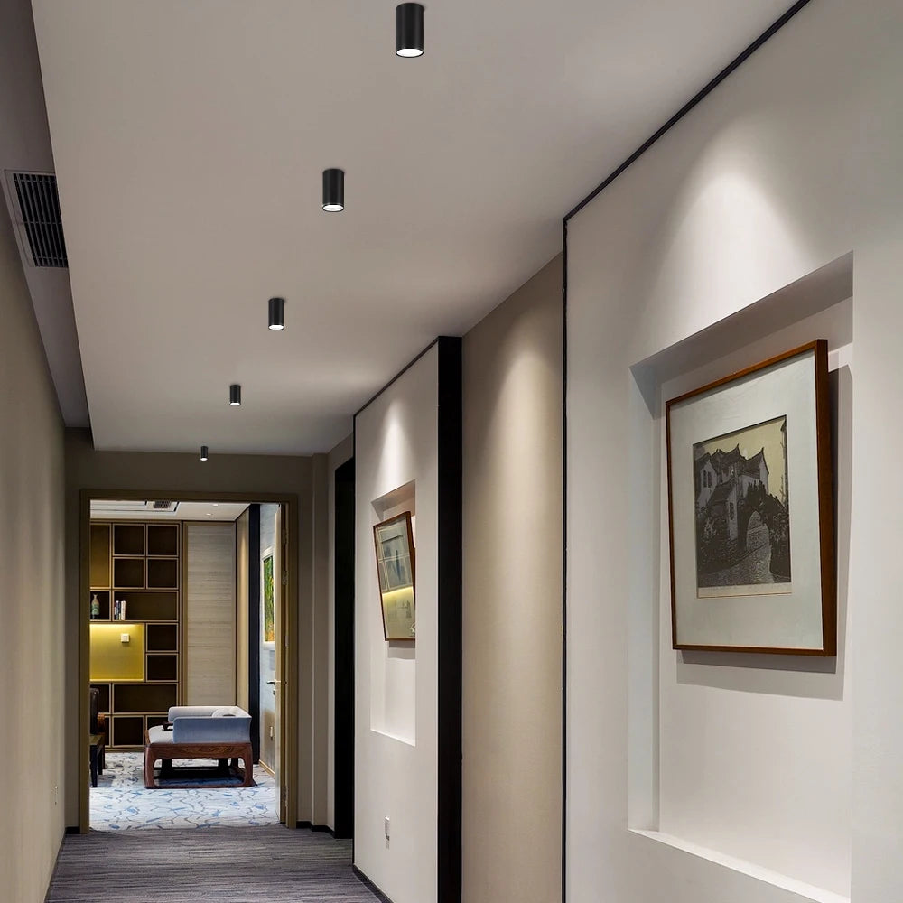 LED Downlight GU10 Replaceable Bulb 110V/220V Ceiling Lamp Surface Mounted Interior Bedroom Living Room Shop Home Led Spotlights