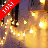 2M 5M 10M LED Fairy String Cherry Balls Lights Battery USB 220V 110V Operated Wedding Christmas Garland Outdoor Room Decoration