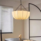 2026 Japanese Iron Chain Ceiling Lamp Retro Fabric Wabi Sabi Chandelier E27 Pendant for Living Dining Room Bedroom Decor