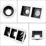 Modern Surface Mounted Square Round GU10 MR16 Spotlight Ceiling Light Housing Downlights Fixture Aluminium Alloy
