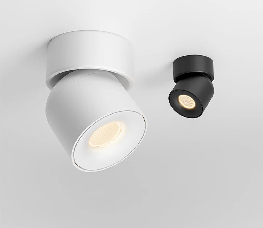 Surface Mounted LED Downlight Indoor Ceiling Light 7W/9W CRI97 Dimmable Adjustable Angle for Corridor Living Room Foyer