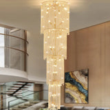 Luxury Crystal Chandeliers Home Villa Living Room Loft Stairs Pendant Lights Ceiling Light Fixture Decorate Lighting Żyrandol