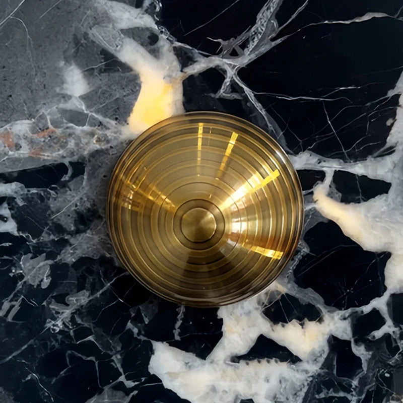 New Style Art Deco Wall Light Stone Gold Metal For Bedroom Foyer Stairs Aisle Drop shipping 3000K Atmosphere Lamp 20/25/30cm