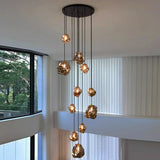 Modern LED Staircase Chandelier - Luxury Long Pendant Light for High Ceilings