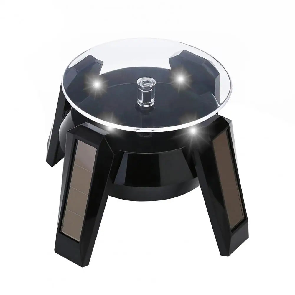 Airship UFO 360-Degree Electric Rotating Display Stand - Solar & Battery Dual-Use Turntable