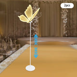 2-Pack 48W Creative LED Butterfly Floor Lamps - Romantic Standing Road Lead Lights for Weddings, Hotels, Events & Home Decor
