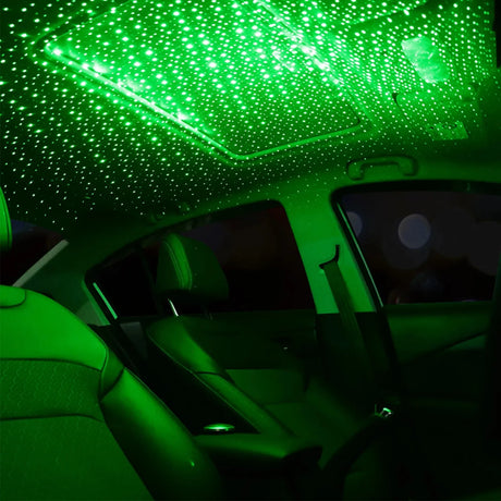 A galaxy-like atmosphere in your car with the USB-powered Romantic LED Car Roof Star Night Light Projector.