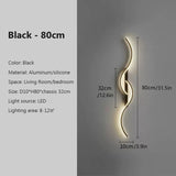Modern Minimalist LED Long-Strip Wall Light Fixture - Linear Up & Down Wall Sconce Lamp for TV Background, Living Room & Bedroom Bedside