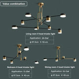 Modern Home Decoration Pendant Light Simple Fashionable Nordic Black Gold Led Lamp Living Room Dining Bedroom Salon Chandeliers