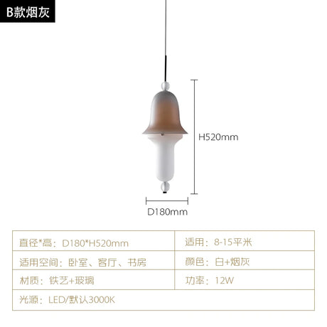 Nordic Colored Glass Pendant Lights Designer Poma Hanging Lamp Candy Glass Restaurant Bar Light Fixture Bedroom Bedside Lampara's