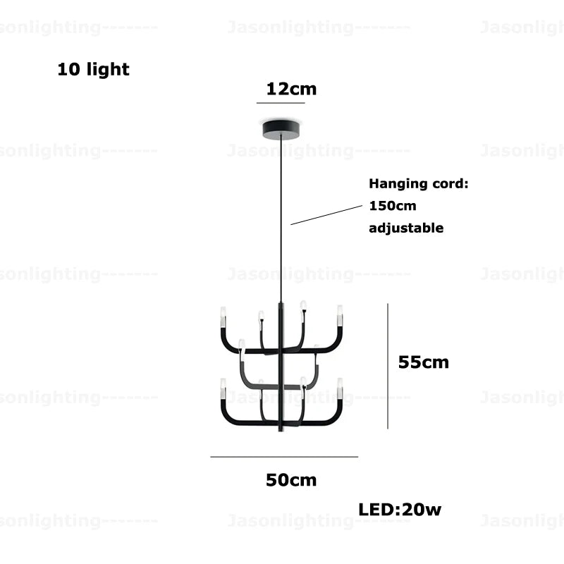 Italian Tree Gold Black Chrome Dimmable LED 2026 Pendant Light Suspension Luminaire Lampen Hanging Lamp For Foyer Dinning Room