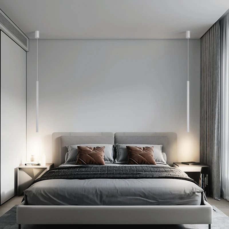 Modern Bedroom Chandelier Suspension Bedside Pendant Ceiling Lamp Nordic Minimalist Living Room Decor Bar Cafe Lights Fixtures