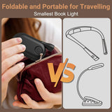 Rechargeable Book Light Reading Lights for Books in Bed Led Book Night Lamp 3 Color Step less Brightness Clip on Reading Lamp