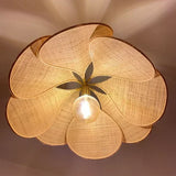 Colorful Petal Fabric Art Pendant Light - Modern Floral Chandelier Ceiling Hanging Lamp Fixture for Dining Room Table, Living Room, Cafe & Bar