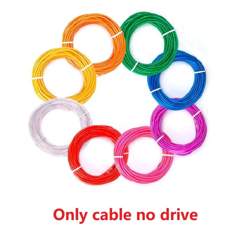 10/5/3/1M EL Wire Light Strip Battery USB Switch Neon Glowing String Lights DIY Rope Tube Halloween Blacklight Multicolor Decor