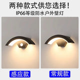 Creative LED Outdoor Moon Wall Lamp - IP65 Waterproof Human Sensing Light