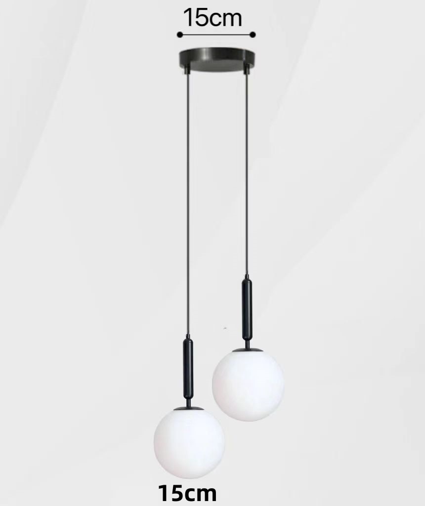 Modern Glass Ball Led Pendant Lamp Fixtures Bedside Gold Indoor Kitchen Hanging Lights Luminaire Dining Room Lighting Decoration
