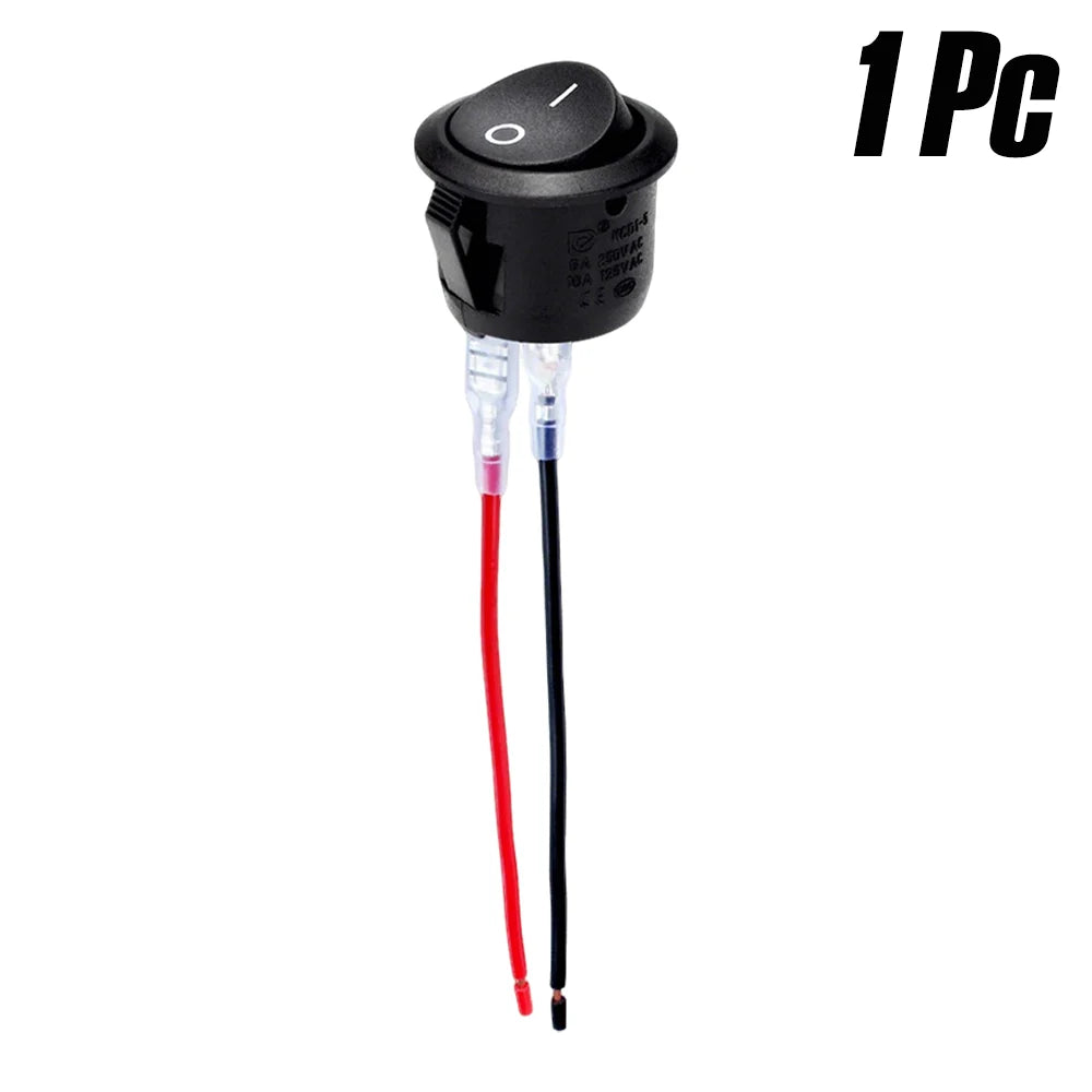 20mm Round Rocker Switch - 12V SPST ON-Off Toggle for Car RV Boat