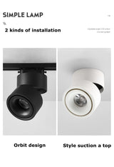 350° rotation 90° up and down folding adjustable light mounting and track spotlights suitable for home merchants 10W,12W,15W,18W