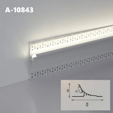 Free Ceiling LED Aluminum Profile Invisible Frameless Gypsum Channel Top Corner Line Lamp Waistline Wall Washer Backlight Light