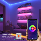 WiFi LED Strip Lights Smart LED Light Strip Compatible with Alexa and Google Home, App&amp;Remote&amp;Voice Controlled Music Sync
