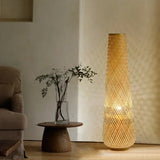 Japanese Style Floor Lamp Tea Room Zen Bamboo Creative Vertical Light Nordic Living Room Bedroom Ins Style Sofa Side Art Lights
